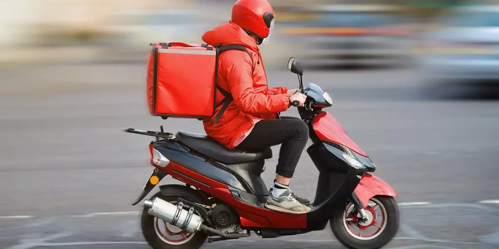 Food delivery motorcycle