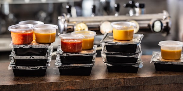 Packed restaurant orders to go